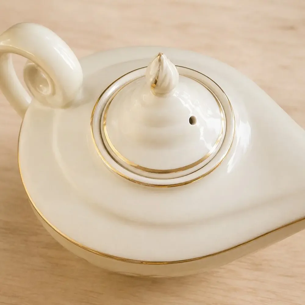 Vintage Hall's Superior Aladdin Autumn Leaf Teapot 22K Gold